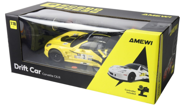 21123 Corvette C6.R Drift Car 1:18 RTR gelb
